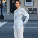 Chic Flowing Blouse with Tie Detail