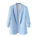 Chic Women's Blazer Jacket with Stylish Cut and Handy Pockets
