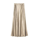 Satin Viscose Maxi Skirt for Women