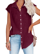 Airy Short Sleeve Blouse in Premium Fabric