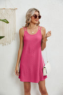 Women's Lace Pattern Dress with Thin Straps
