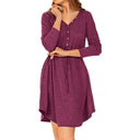 Chic Women's Button-Detail Wrap Dress