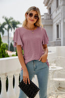 Lace-Patterned Women's Top with Flowing Design