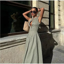 Chic Midi Dress with Full Zip and Flattering Design