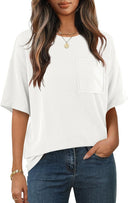 Striped Women's T-Shirt with Pocket Detail