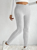 Stylish Ribbed Knit Leggings for Women