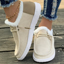 Chic Women's Slippers with Faux Fur Accent
