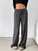 Women's Wide-Cut Relax Pants with Adjustable Drawstring