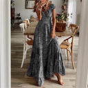 Bohemian Maxi Dress with Flared Hem