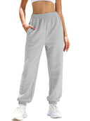 Women's Elastic Waist Trousers with Pockets