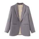 Chic Blazer with Unique Cut and Pockets