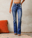 Trendy Destroyed Flared Jeans for Women