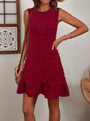 Ruffled Sleeveless Summer Dress for Women