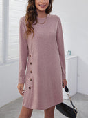 Stylish Women's Dress with Button Accents