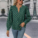 Chic Women's Blouse with Diamond Design