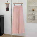 Flowy Knit Trousers with Chic Hem Design