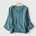 Taysia | Chic V-Neck Blouse for Any Occasion
