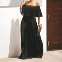 Off-Shoulder Asymmetrical Maxi Dress for Women