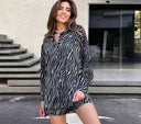 Zebra Print Women’s Short Sleeve Blouse
