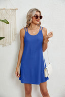 Women's Lace Pattern Dress with Thin Straps