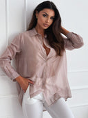 Chic Long-Sleeved Blouse with Exquisite Design