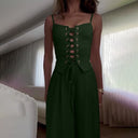 Chic Women's Corset Blouse with Lacing Design