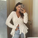 Ladies' Lace Asymmetrical Transparent Top