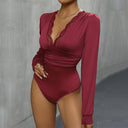 Women's Lace Trim Bodysuit with Flattering Design