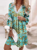 V-Neck Ruffle Women's Dress for Effortless Style