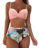 Stylish Women's High-Waist Animal Print Bikini