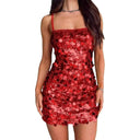 Spiral Pattern Mini Dress with Spaghetti Straps