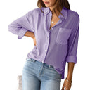 Women's Striped Blouse with Relaxed Fit