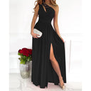 Stylish Women's Asymmetrical Maxi Dress with Slit