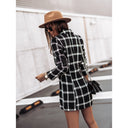 Chic Women's Plaid Blazer Jacket