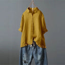 Chic Ruffle Detail Women’s Blouse with Relaxed Fit