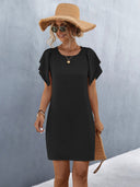 Stylish Women's Short Sleeve Ruffle Dress