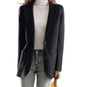 Chic Women's Wool Blazer with Classic Lapels