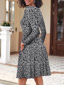 Floral Print Women's Dress with Convenient Pockets