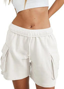 Chic Women's Leisure Pants with Elastic Waist and Side Pockets