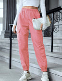 Sporty Women's Cargo Pants with Elastic Waist and Utility Pockets