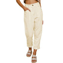 Chic Women's High-Waist Pleated Pants