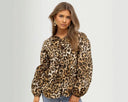 Chic Women's Blouse with Ruffled Sleeves & Bow Tie