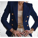 Chic Blazer with Gold Button Accents