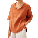 Floral Print Women's Blouse with Modern Collar