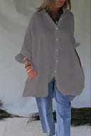 Chic Women's Blouse Dress with Stylish Button Closure