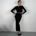 Chic Women's Top and Skirt Ensemble