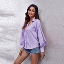 Chic Women's Balloon Sleeve Blouse in Quality Fabric