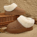 Chic Fluffy Slippers with Glitter Accents and Cozy Lining