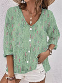 Floral Print Women's Blouse for Everyday Wear