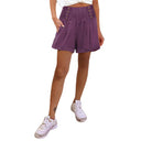 Chic High-Waisted Shorts with Button Accent for Women